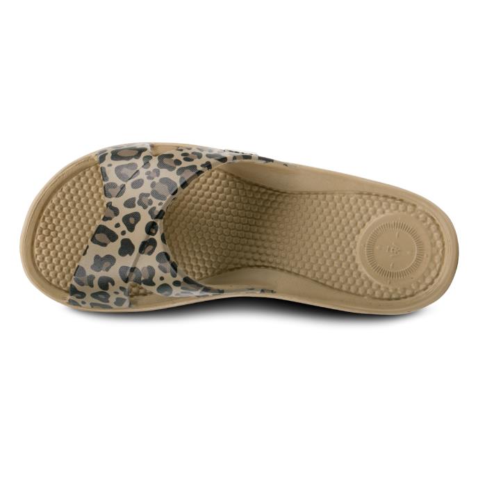 totes® SOLBOUNCE  Ladies Cross Slide Natural Leopard Extra Image 4